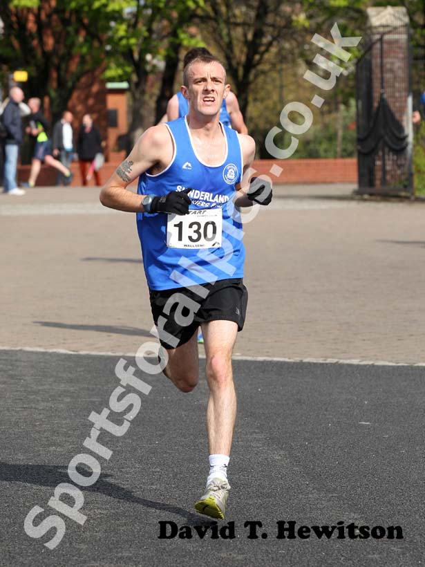No 130, Terry O'Gara Memorial 5k, Road Race organised by Wallsend Harriers and AC race.